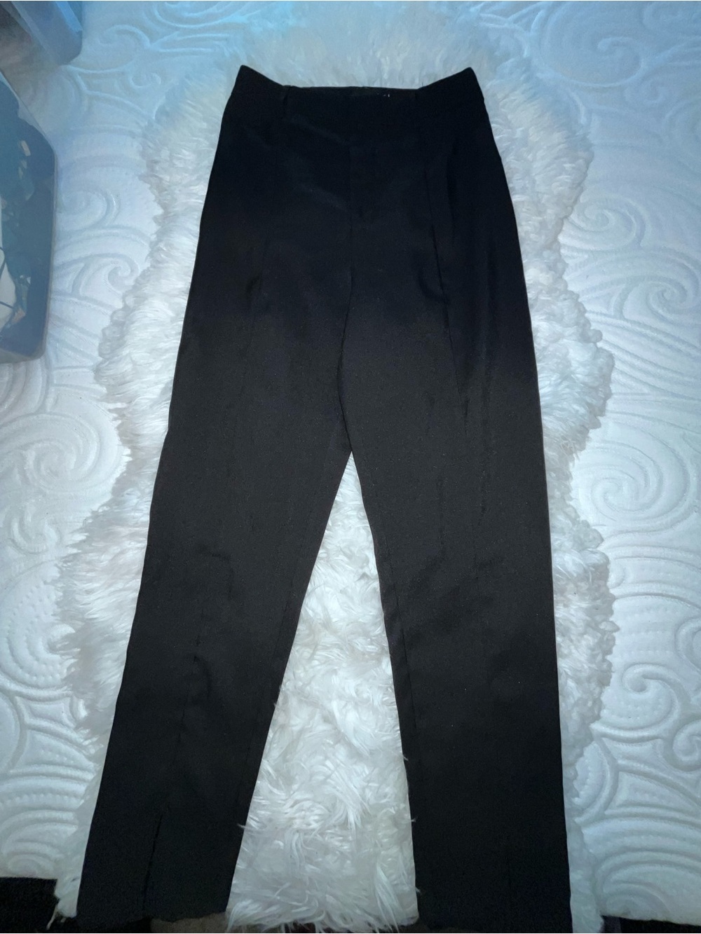 PrettyLittleThing Black High-Waist Tapered Trousers